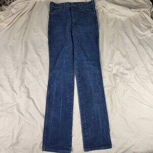 Vintage Wrangler Mens 34 x 38 Blue Denim Classic Fit Jeans Made In The USA